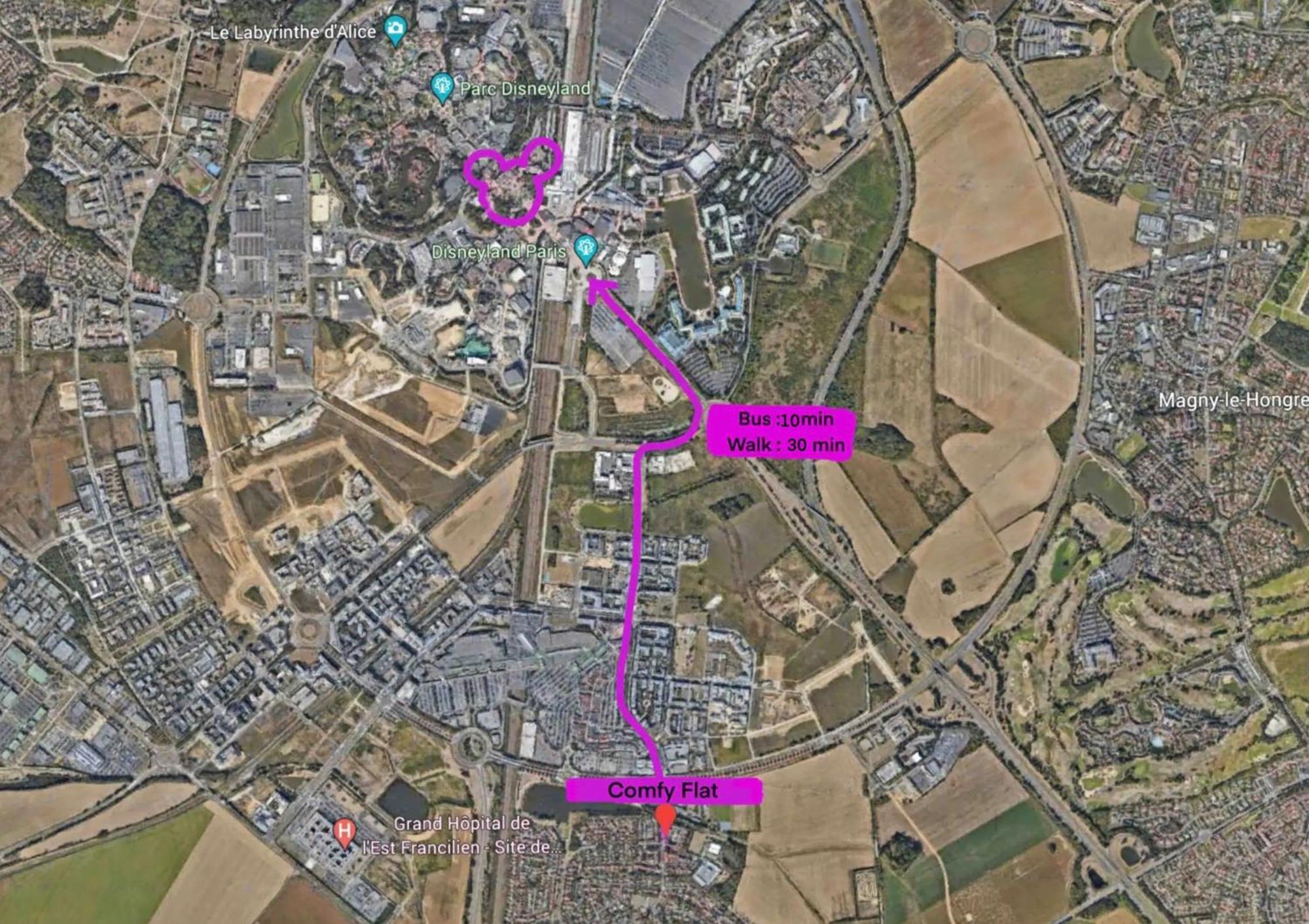 Comfy Flat 7 Min Away From Disney Serris Exterior photo